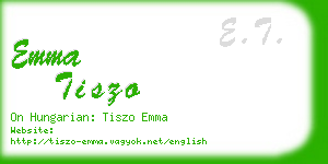 emma tiszo business card